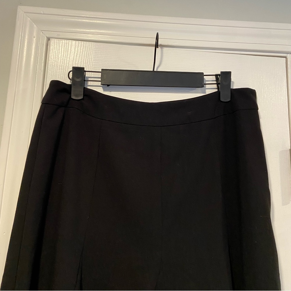 Emma James Size 12 Black Tulip Hem Stretch Side Zip Midi Skirt - Picture 3 of 7